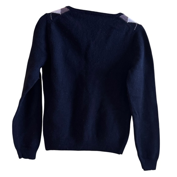 J Crew Merino Lambs Wool Argyle Sweater L - Picture 4 of 8